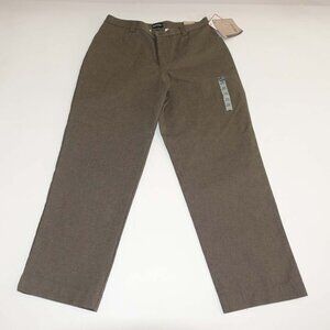 Lee Women's Performance Khaki Pants Size 14 Petite NWT Brown Vintage 14P